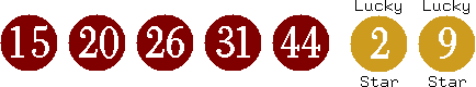 15 20 26 31 44 (02 09)