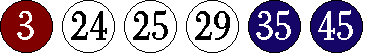 [03 24 25 29 35 45]