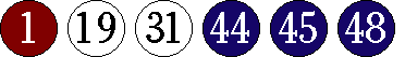 [01 19 31 44 45 48]