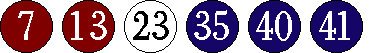 [07 13 23 35 40 41]
