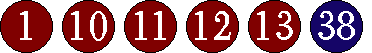 [01 10 11 12 13 38]