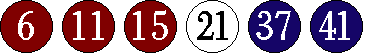 06 11 15 21 37 41