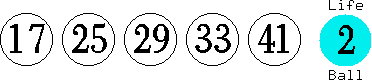 17 25 29 33 41 (02)