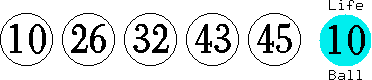 10 26 32 43 45 (10)