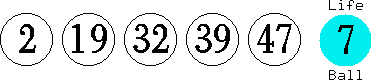 02 19 32 39 47 (07)