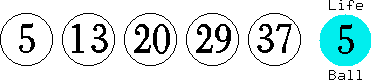 05 13 20 29 37 (05)