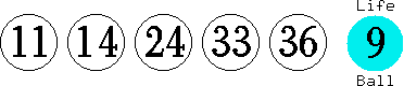 11 14 24 33 36 (09)