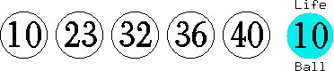 10 23 32 36 40 (10)