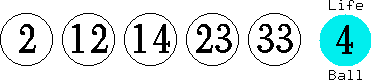 02 12 14 23 33 (04)