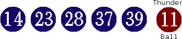 14 23 28 37 39 (11)