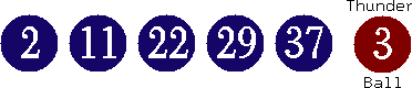 02 11 22 29 37 (03)