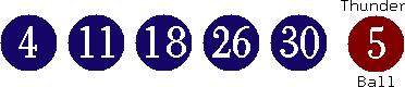 04 11 18 26 30 (05)