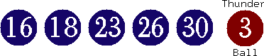 16 18 23 26 30 (03)