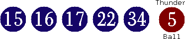 15 16 17 22 34 (05)