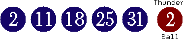 02 11 18 25 31 (02)