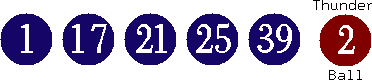 01 17 21 25 39 (02)