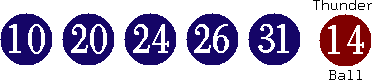 10 20 24 26 31 (14)