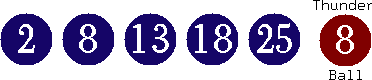 02 08 13 18 25 (08)