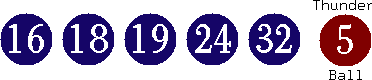 16 18 19 24 32 (05)