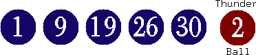 01 09 19 26 30 (02)