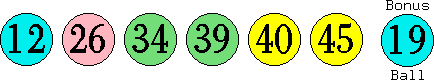 12 26 34 39 40 45 (19)