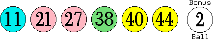 11 21 27 38 40 44 (02)