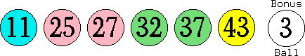 11 25 27 32 37 43 (03)