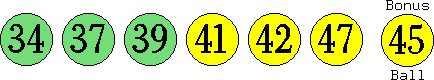 34 37 39 41 42 47 (45)