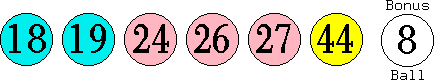 18 19 24 26 27 44 (08)
