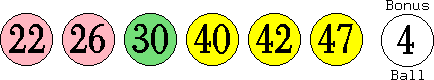 22 26 30 40 42 47 (04)