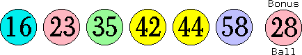 16 23 35 42 44 58 (28)