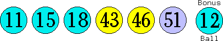 11 15 18 43 46 51 (12)