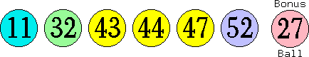 11 32 43 44 47 52 (27)
