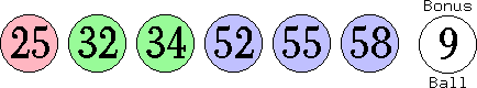 25 32 34 52 55 58 (09)