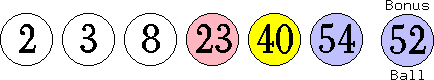 02 03 08 23 40 54 (52)
