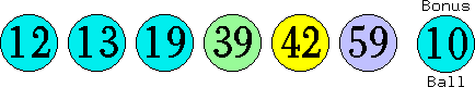 12 13 19 39 42 59 (10)