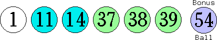 01 11 14 37 38 39 (54)