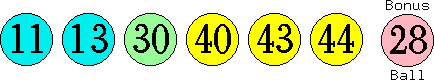 11 13 30 40 43 44 (28)