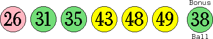 26 31 35 43 48 49 (38)