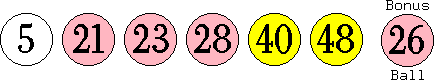 05 21 23 28 40 48 (26)